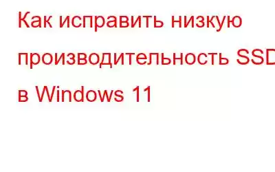 Как исправить низкую производительность SSD в Windows 11