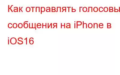 Как отправлять голосовые сообщения на iPhone в iOS16