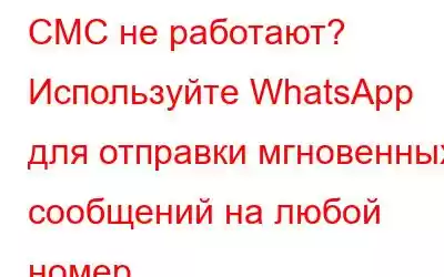 СМС не работают? Используйте WhatsApp для отправки мгновенных сообщений на любой номер