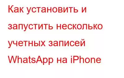 Как установить и запустить несколько учетных записей WhatsApp на iPhone