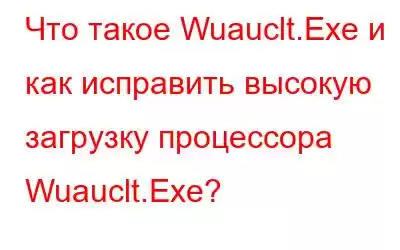 Что такое Wuauclt.Exe и как исправить высокую загрузку процессора Wuauclt.Exe?