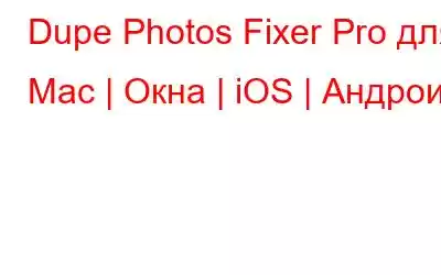 Dupe Photos Fixer Pro для Mac | Окна | iOS | Андроид