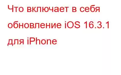 Что включает в себя обновление iOS 16.3.1 для iPhone