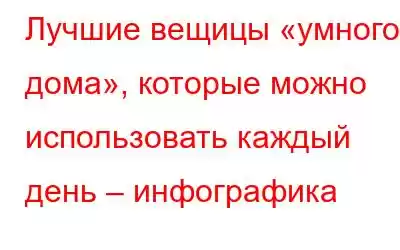 Лучшие вещицы «умного дома», которые можно использовать каждый день – инфографика