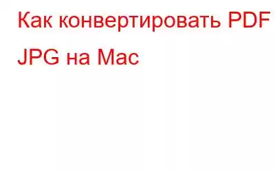 Как конвертировать PDF в JPG на Mac