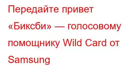 Передайте привет «Биксби» — голосовому помощнику Wild Card от Samsung