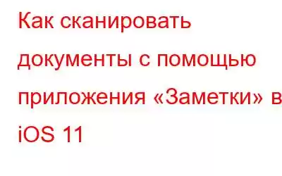 Как сканировать документы с помощью приложения «Заметки» в iOS 11