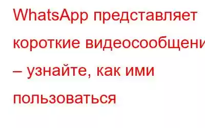 WhatsApp представляет короткие видеосообщения – узнайте, как ими пользоваться