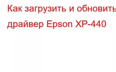 Как загрузить и обновить драйвер Epson XP-440