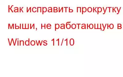 Как исправить прокрутку мыши, не работающую в Windows 11/10