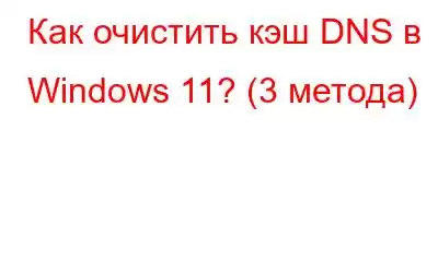 Как очистить кэш DNS в Windows 11? (3 метода)