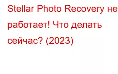 Stellar Photo Recovery не работает! Что делать сейчас? (2023)